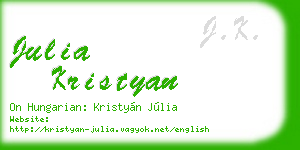julia kristyan business card