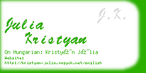 julia kristyan business card